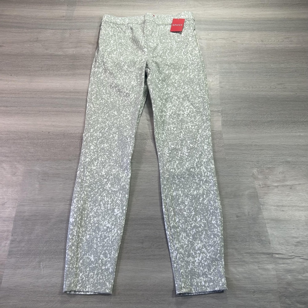 NEW Spanx Ankle Jean-ish Leggings Womens Medium Stretch Speckled Grey 20018R